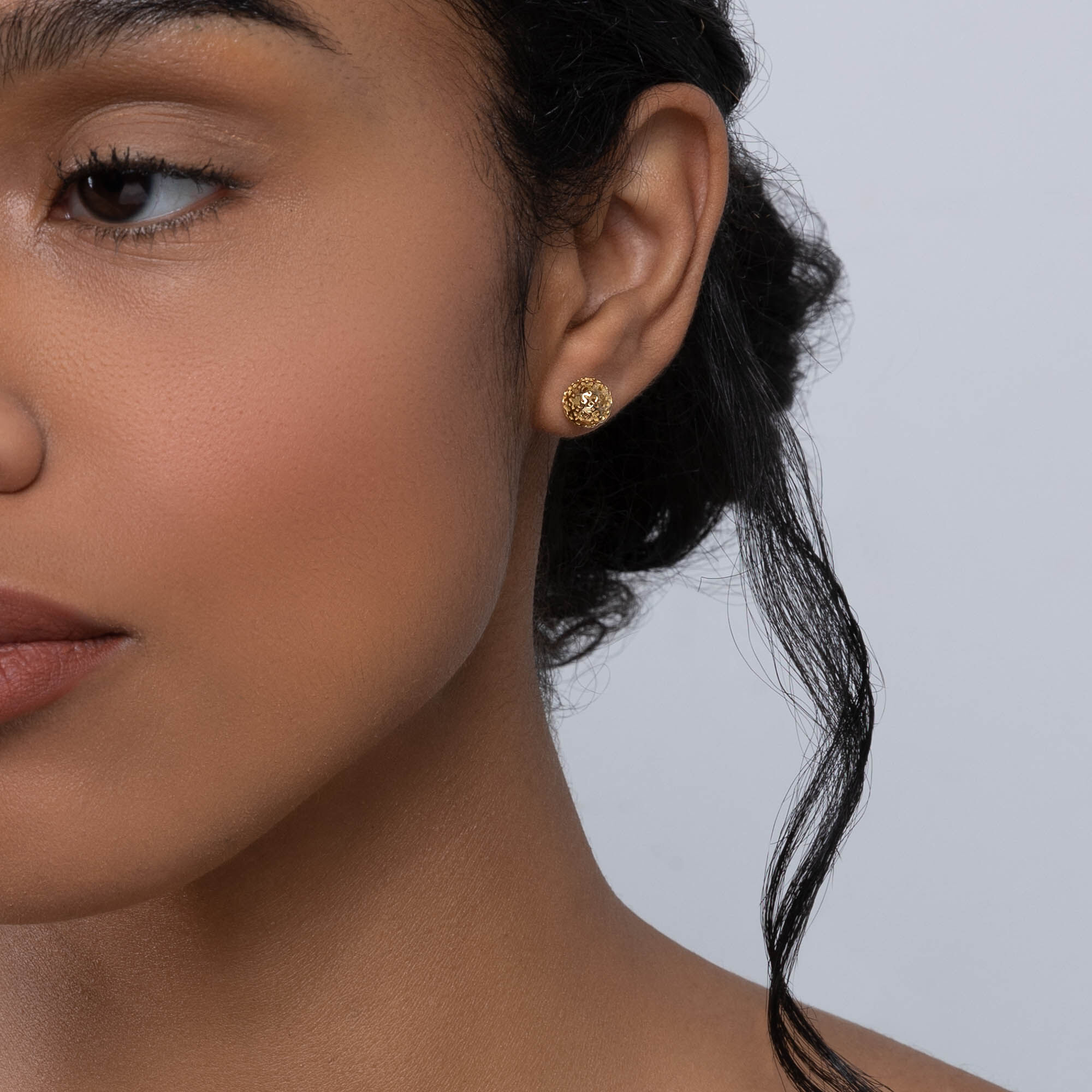 Birks Muse 18k Yellow Gold Mesh Ball Earrings