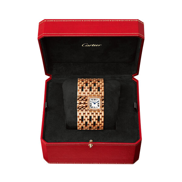 Panthère de Cartier Cuff Quartz 19 mm Rose Gold and Diamond