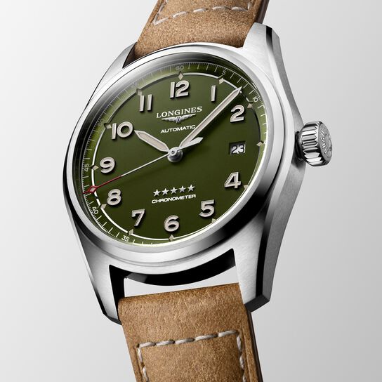 longines spirit automatic 40 mm steel l3.810.4.03.2 face angled image number 1