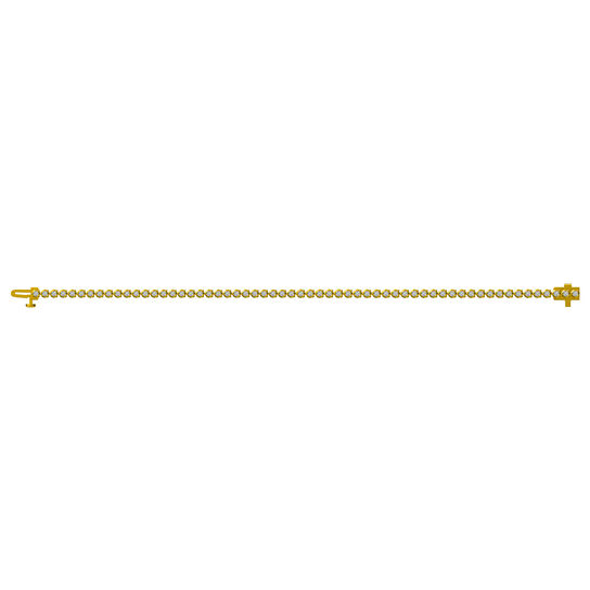 Yellow Gold and Diamond Tennis Bracelet image number 1