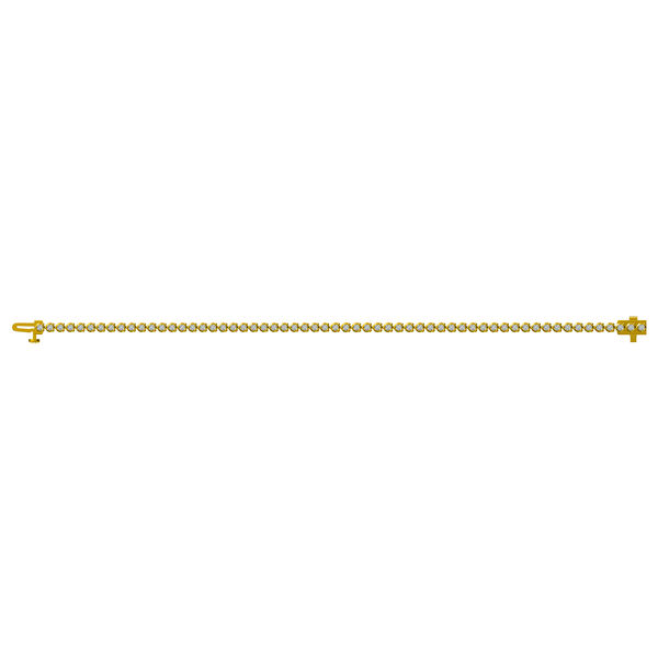 Bracelet tennis en or jaune et diamants