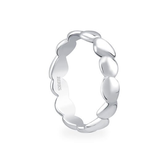Birks Iconic Silver Stackable Pebble Ring image number 2