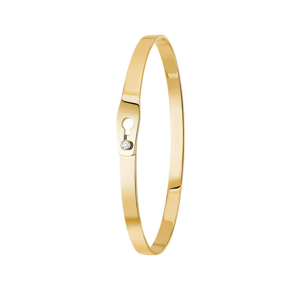 Bracelet Serrure Ruban en or jaune et diamant