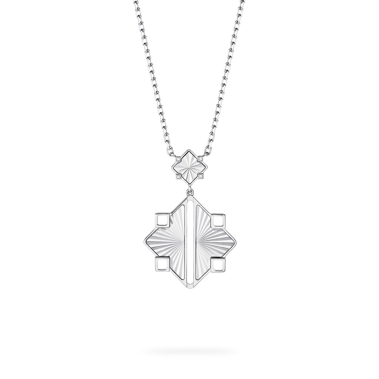 Birks Muse Guilloché Sterling Silver Drop Pendant, Extra Large 450018473660 image number 0