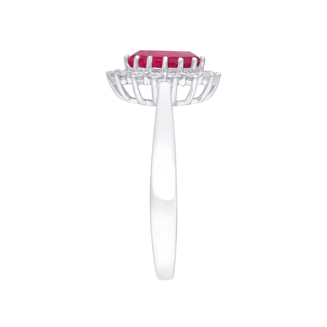maison birks salon oval ruby diamond halo ring sg09201r ru standing side image number 1