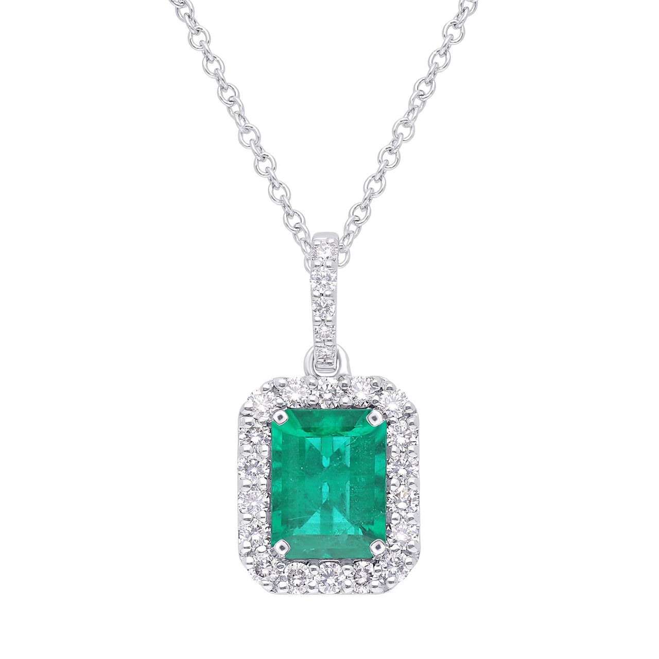 maison birks salon emerald cut halo pendant sg05599p a 8.6 em front image number 0