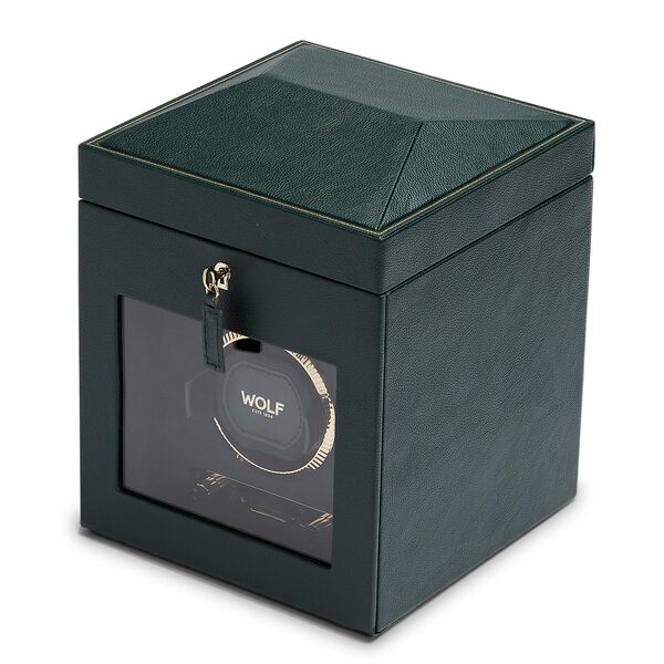 British Racing Green 1 Piece Watch Winder with Storage