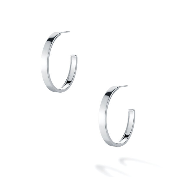 Boucles d'oreilles anneaux audacieuses en argent sterling 35 mm