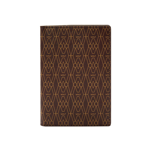 Porte passeport Signature brun