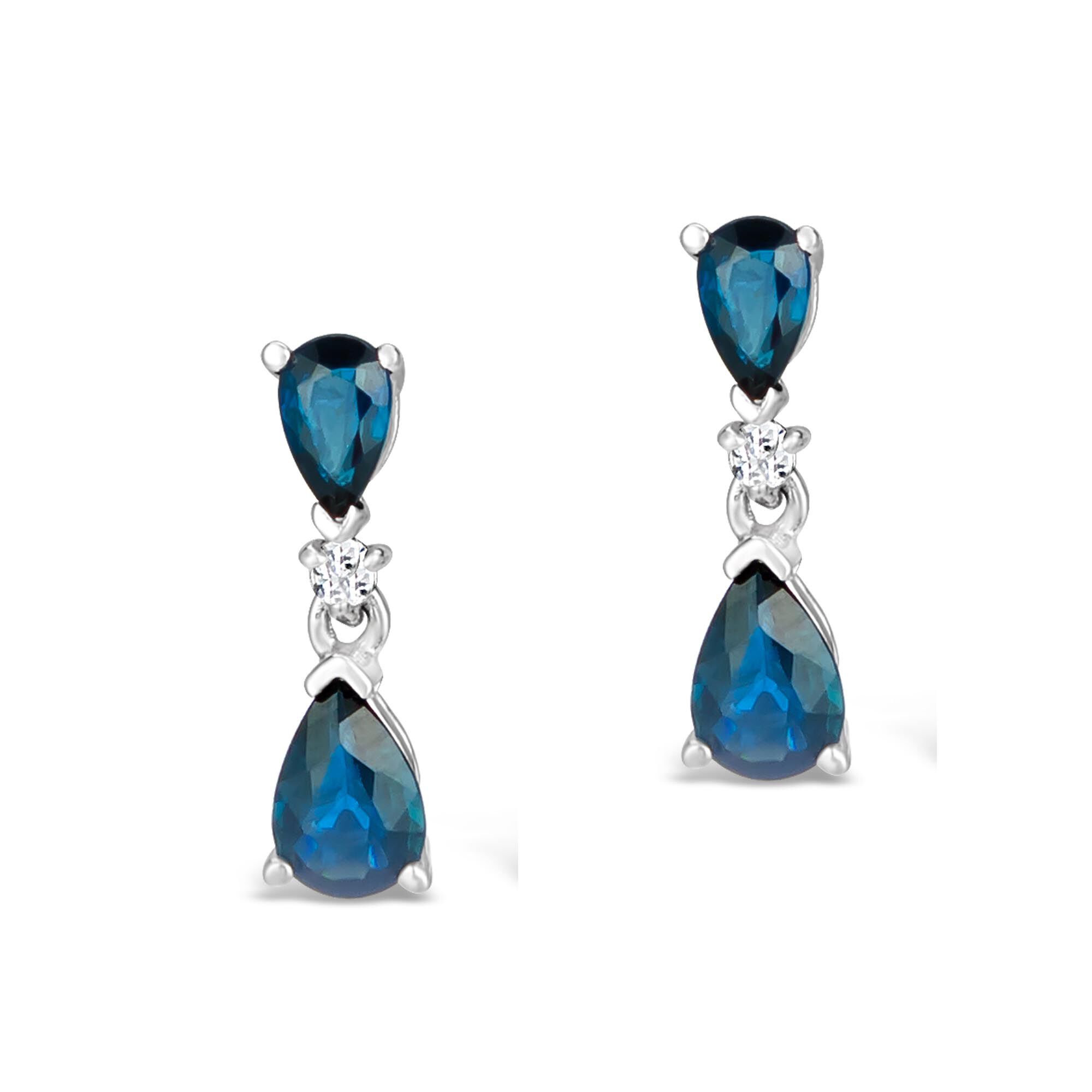 Sapphire teardrop earrings shop