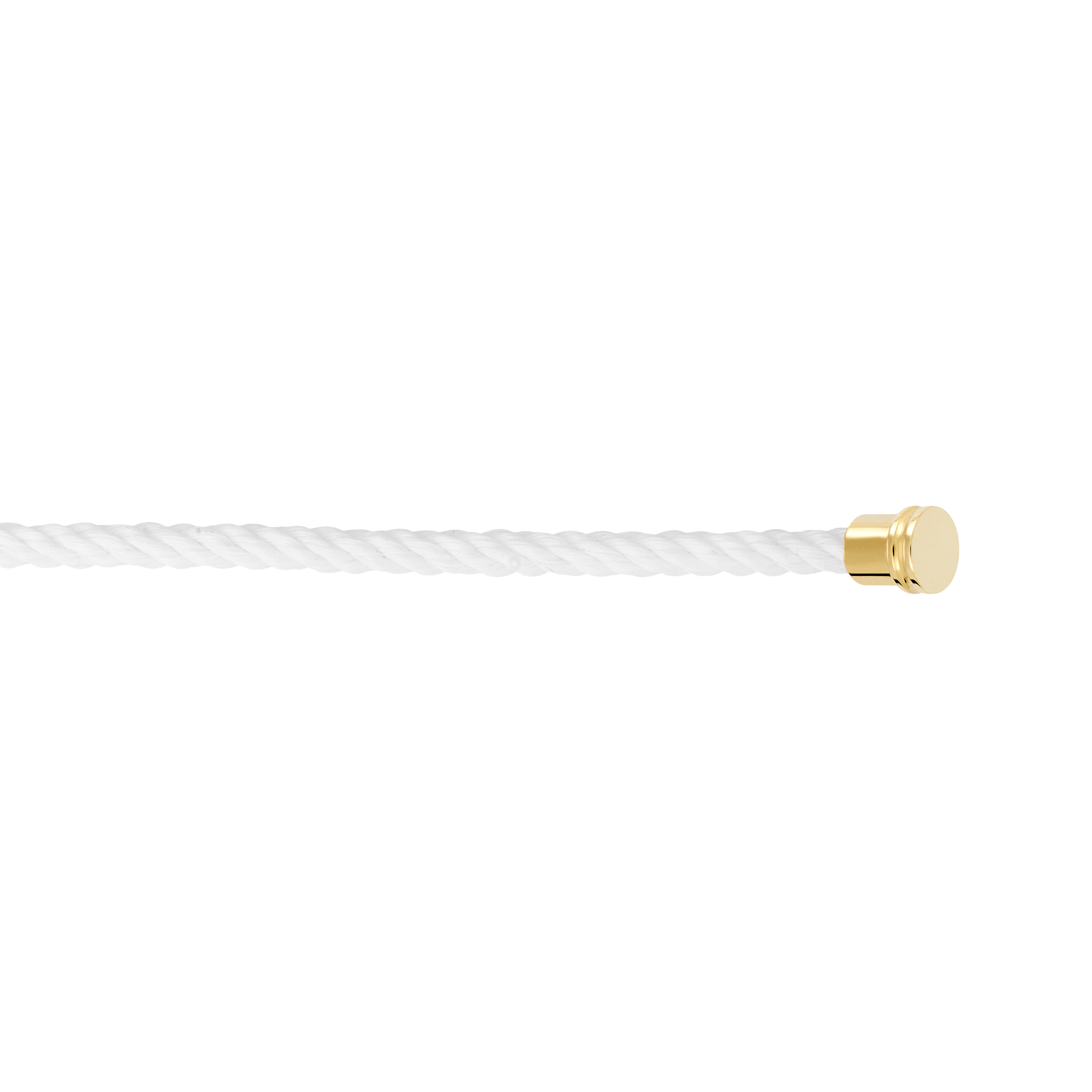 Yellow Gold Plated Stainless Steel Medium White Cable