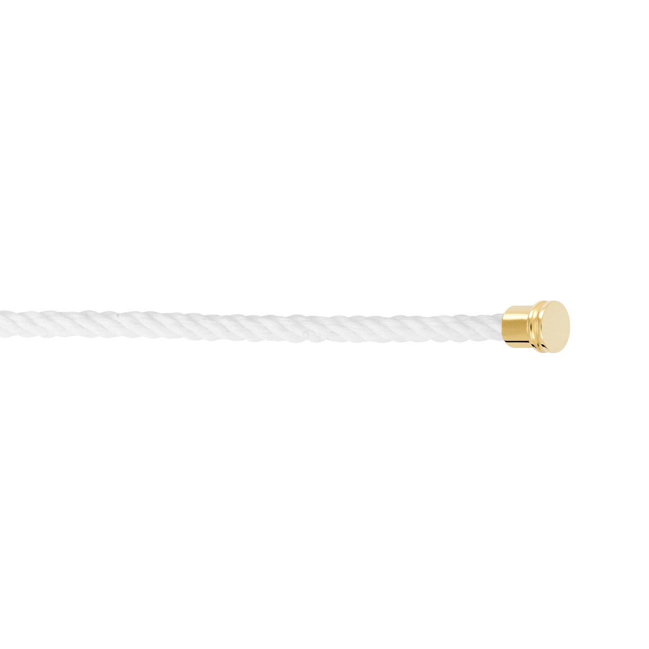 Fred Yellow Gold Plated Stainless Steel Medium White Cable 6B0285 Details image number 1