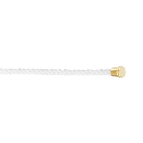 Fred Yellow Gold Plated Stainless Steel Medium White Cable 6B0285 Details image number 1
