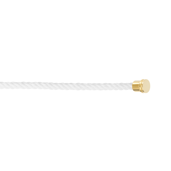 Yellow Gold Plated Stainless Steel Medium White Cable