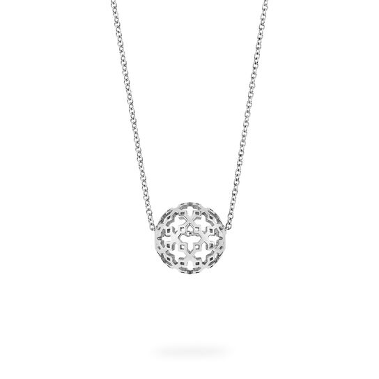 Birks Muse Sterling Silver Mesh Ball Necklace image number 0