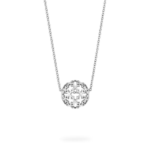 Sterling Silver Mesh Ball Necklace