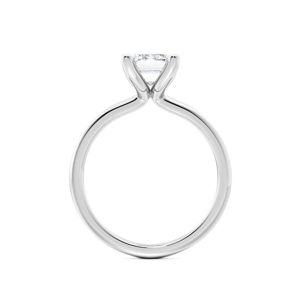 Emerald-Cut Solitaire Diamond Engagement Ring in Platinum