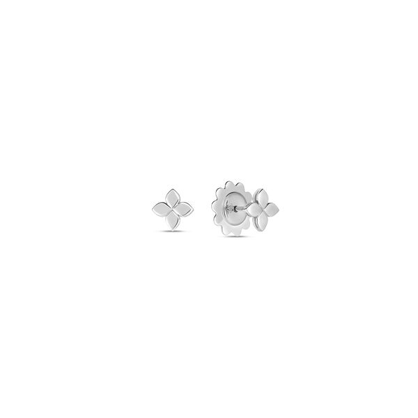 Love In Verona Small White Gold Stud Earrings