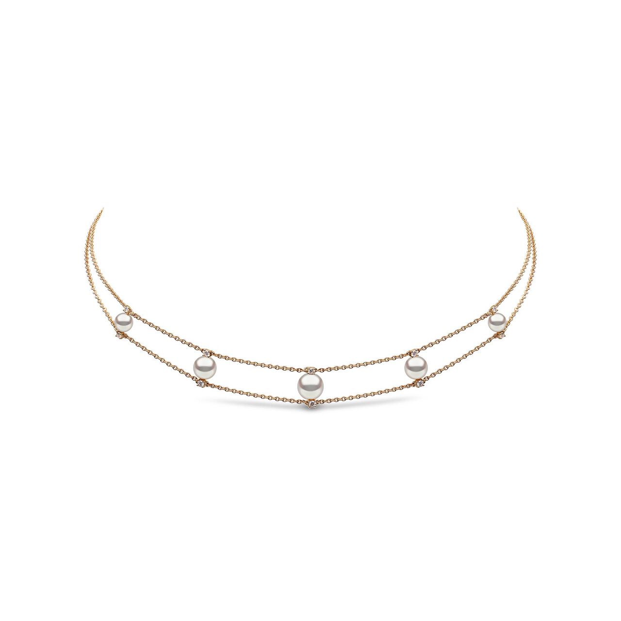 yoko london trend yellow gold 5 pearl choker q2090nlet 6f m front image number 0