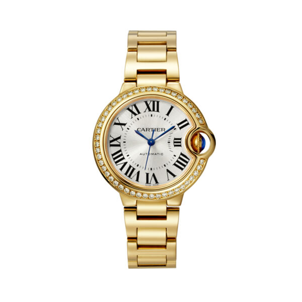 Ballon Bleu de Cartier 33 mm automatique en or jaune et diamants