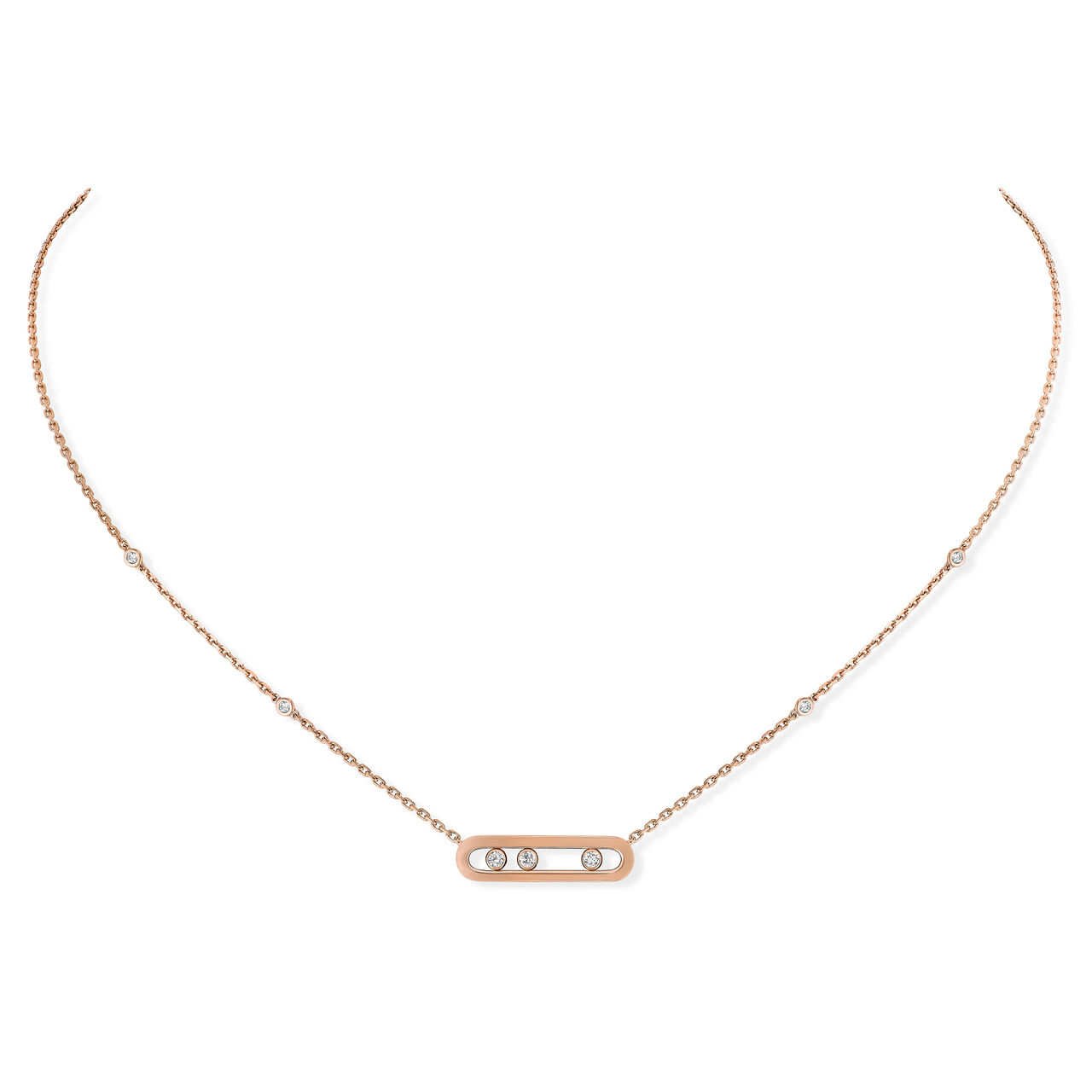 Baby Move Rose Gold Diamond Pendant image number 0