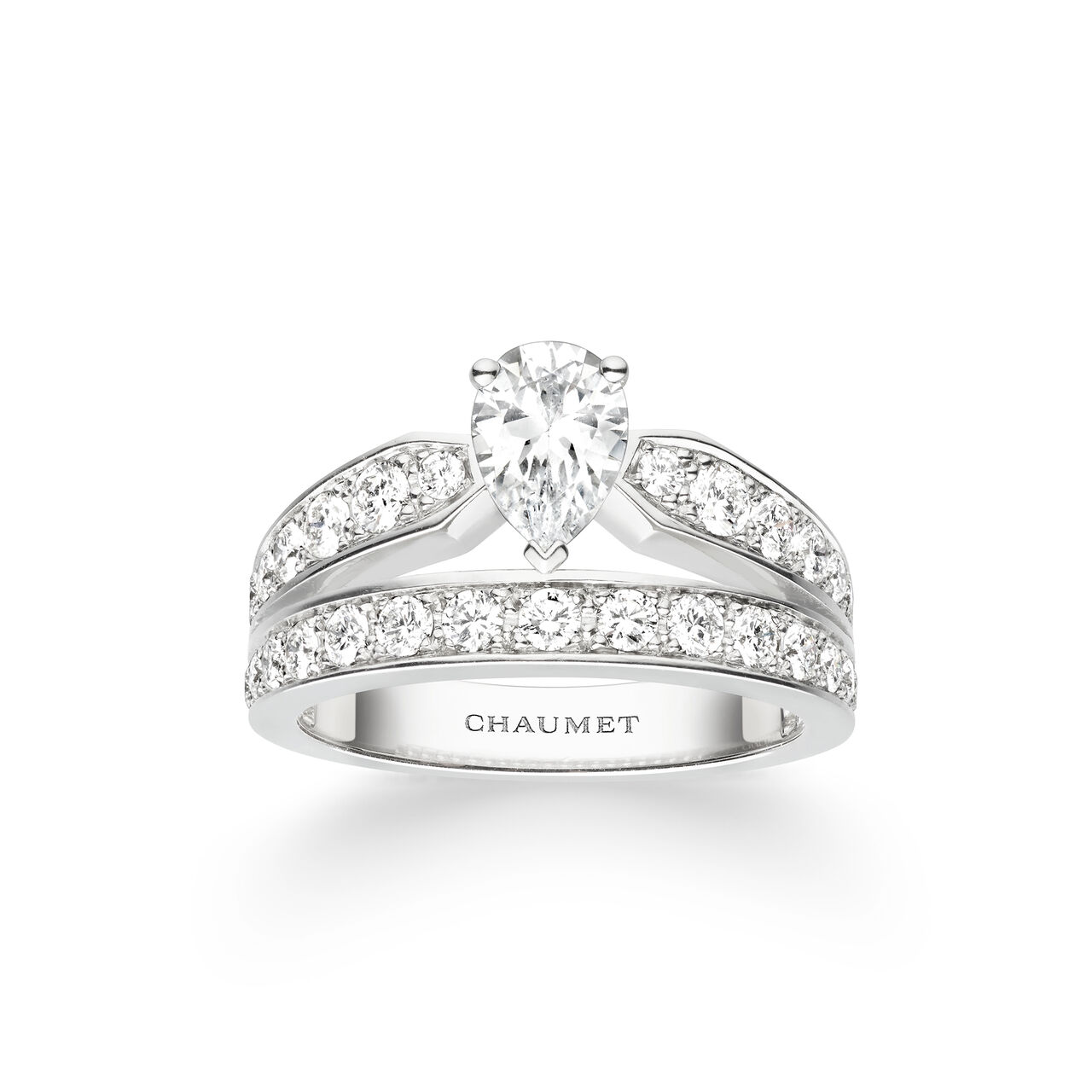chaumet josephine aube printaniere platinum diamond pave solitaire from 50 carat j83797 image number 0