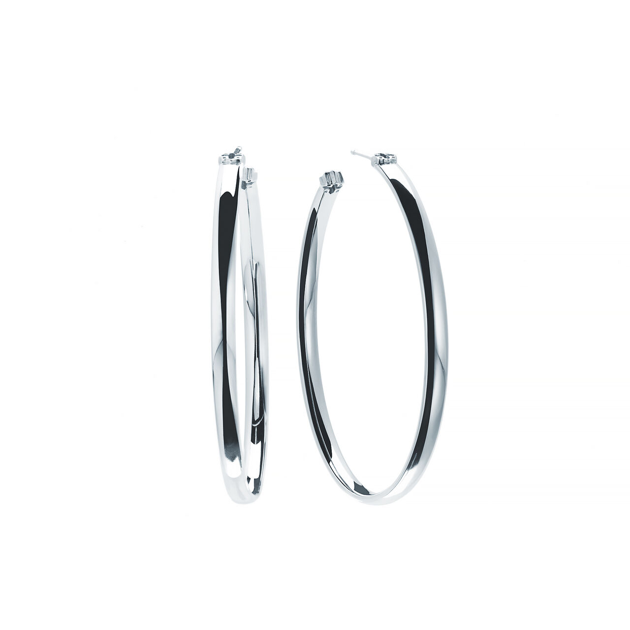 Birks Muse Grandes boucles d'oreilles créoles en argent image number 0