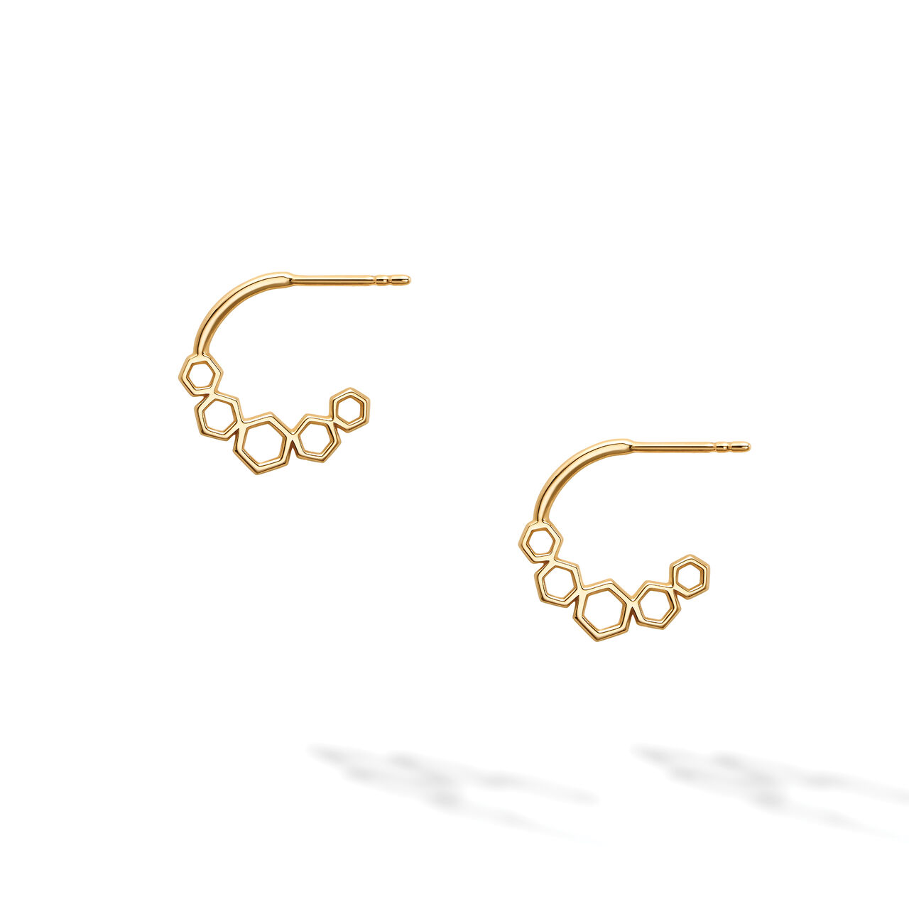 Boucles d’oreilles anneaux en or jaune image number 2