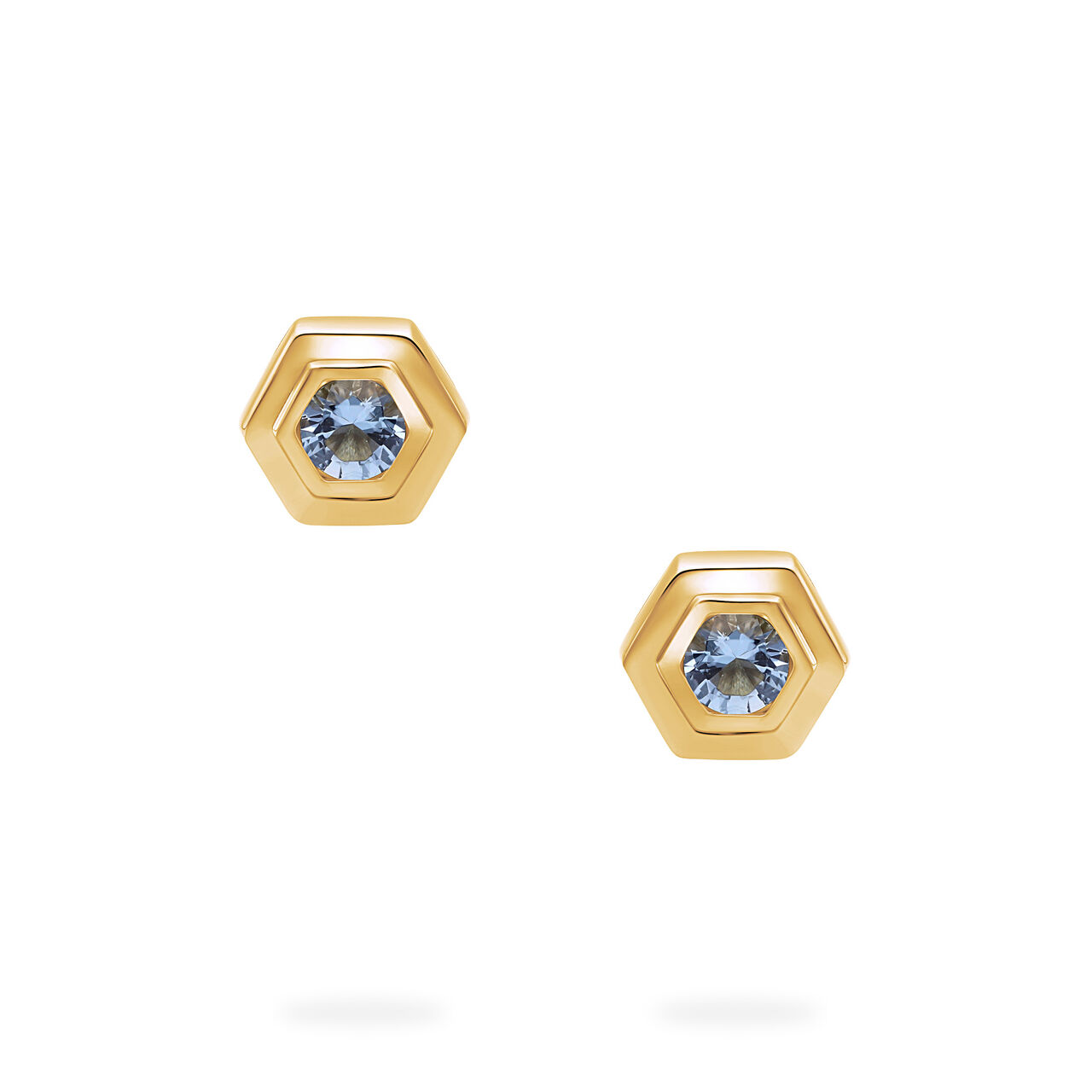 Birks Bee Chic Yellow Gold Birthstone Earrings, Aquamarine image number 1