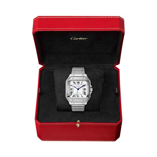 santos cartier medium automatic 35 steel wssa0029 box image number 5