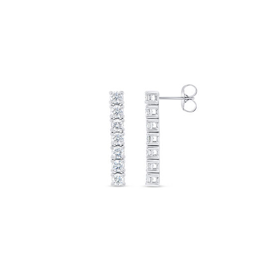 Uneek White Gold and Diamond Pavé Stud Earrings ER0016W image number 1