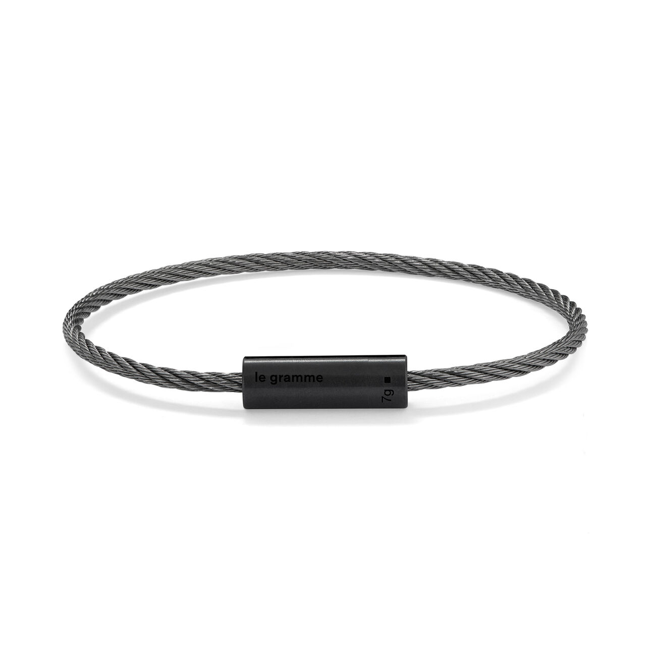 Le Gramme 7g Brushed Ceramic Cable Bracelet CCNBR05107 Front image number 0