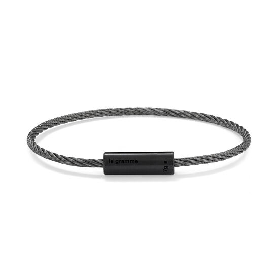 Le Gramme 7g Brushed Ceramic Cable Bracelet CCNBR05107 Front image number 0