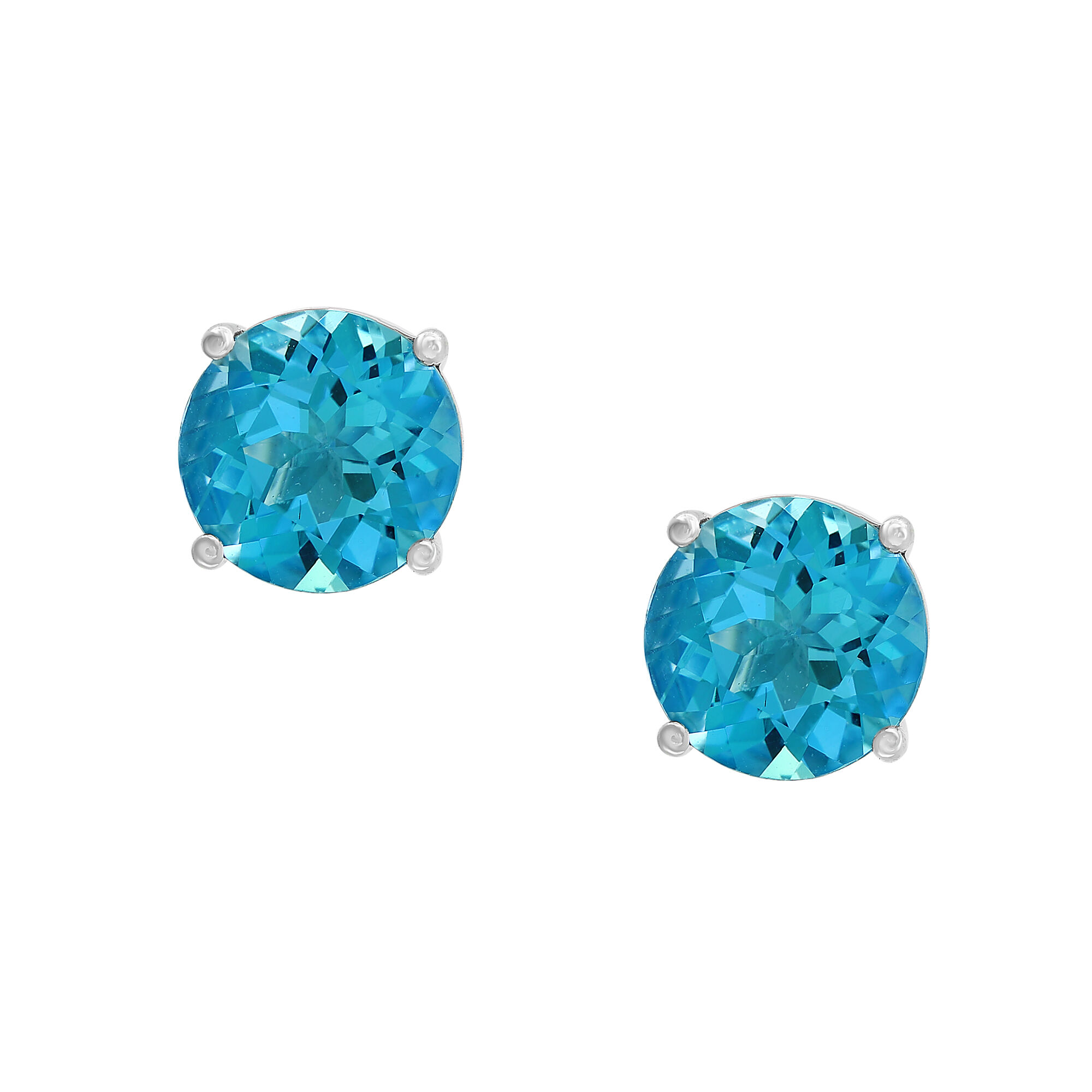 Pearl and online blue topaz earrings