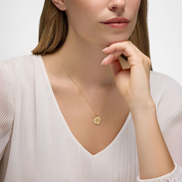 Pendentif Balance du zodiaque en or jaune