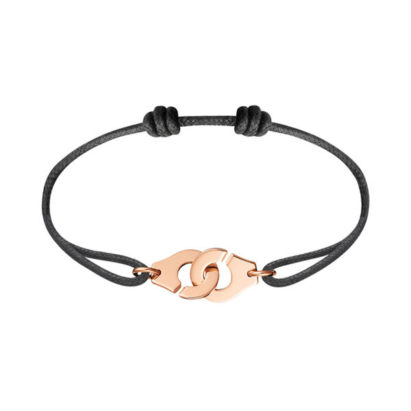 Bracelet cordon Menottes R12 en or rose
