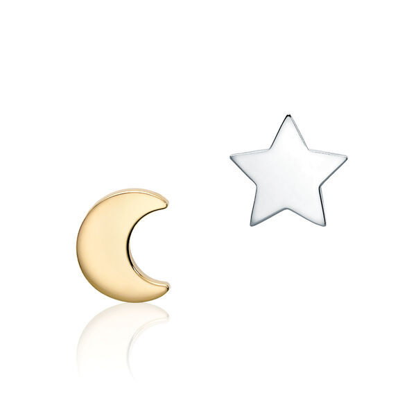 Boucle d'oreille unique sur clou étoile en argent pour enfants