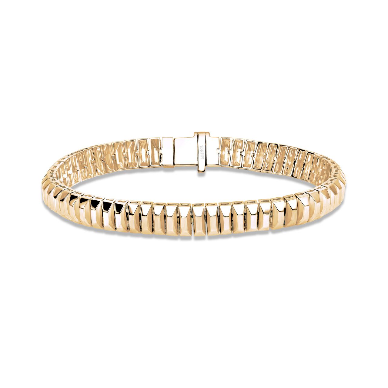Yellow Gold Textured Bracelet image number 0