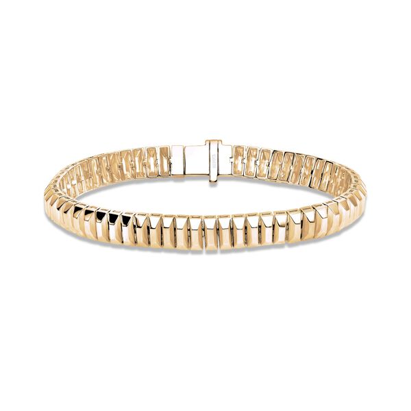 Yellow Gold Textured Bracelet