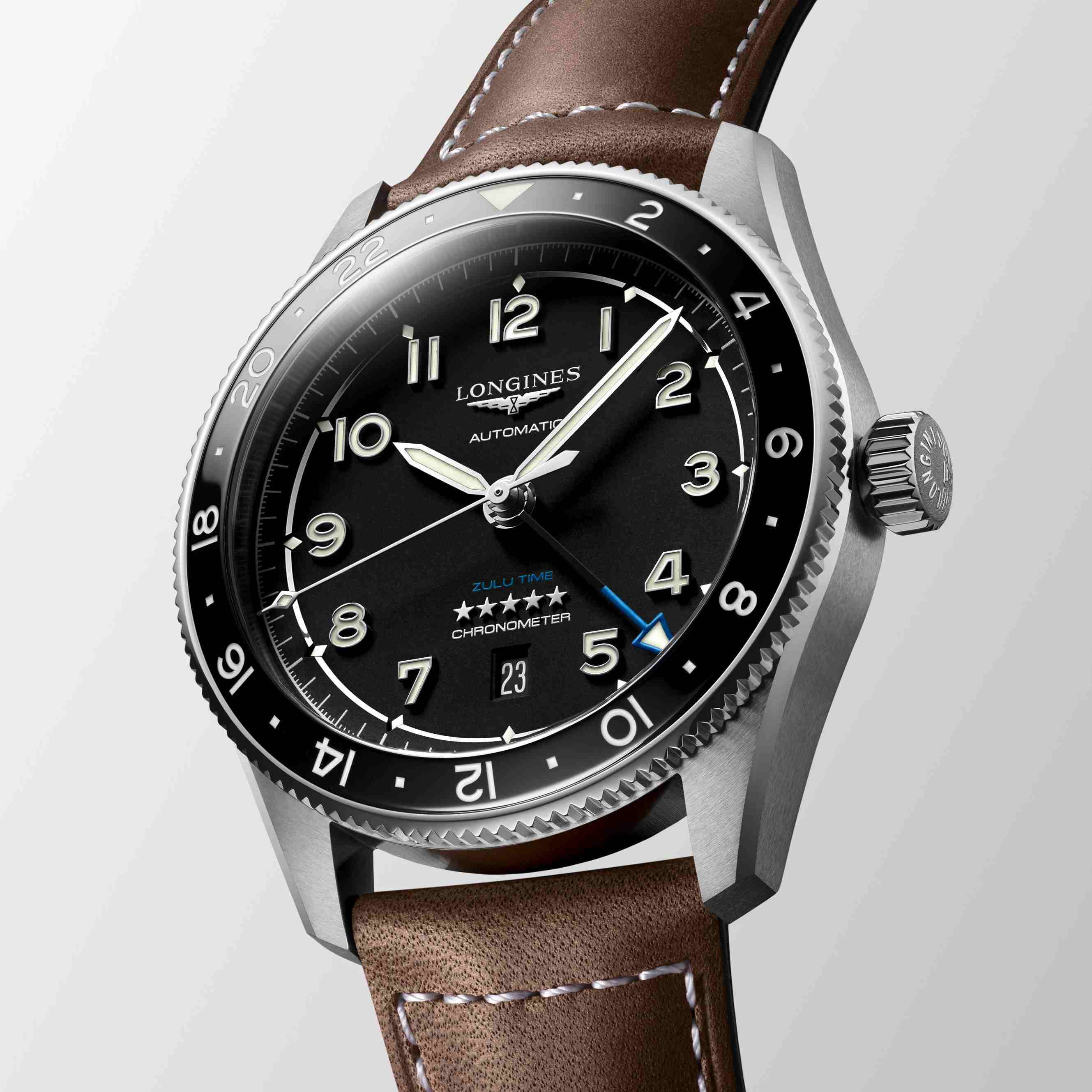 Spirit Zulu Time Automatic GMT 42 mm Stainless Steel