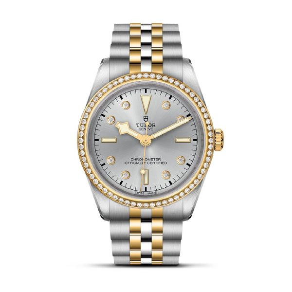 Black Bay One 36 mm automatique en or jaune, acier inoxydable et diamants