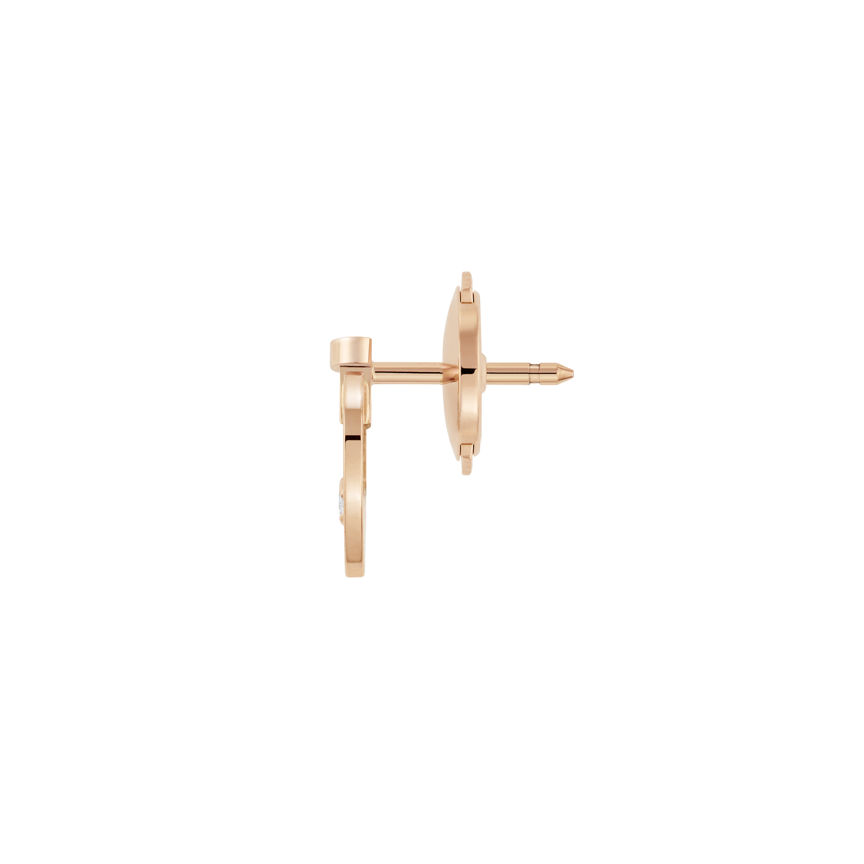 Pretty Woman Extra Small Rose Gold and Diamond Heart Single Stud Earring