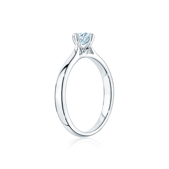 Round Solitaire Diamond Engagement Ring image number 1