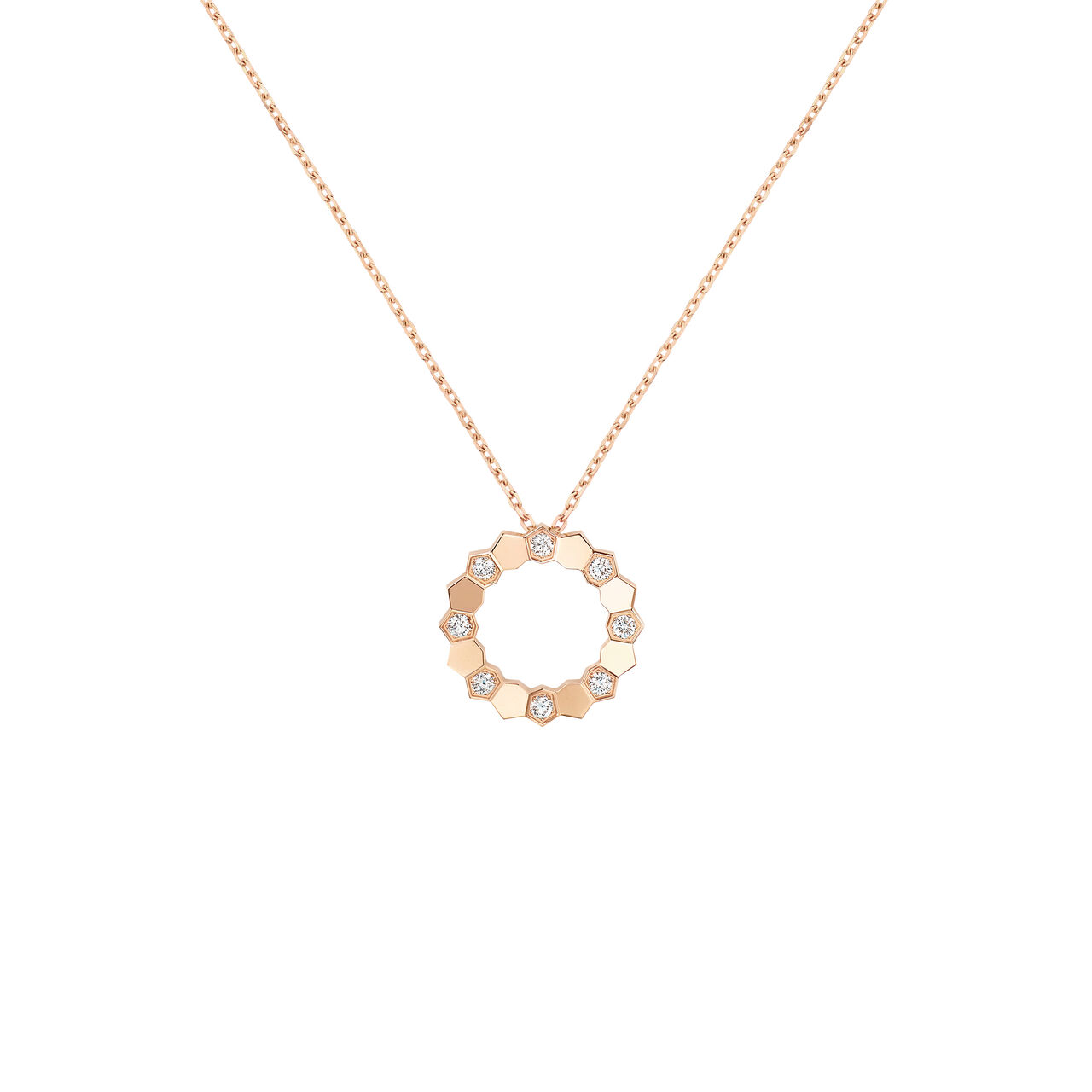Bee De Chaumet Small Rose Gold and Diamond Pendant image number 0