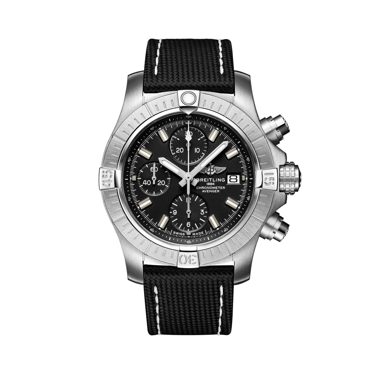 maison birks breitling avenger chronograph 43 steel black folding clasp a13385101b1x2 image number 0