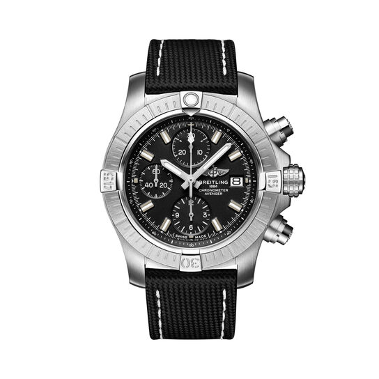 maison birks breitling avenger chronograph 43 steel black folding clasp a13385101b1x2 image number 0