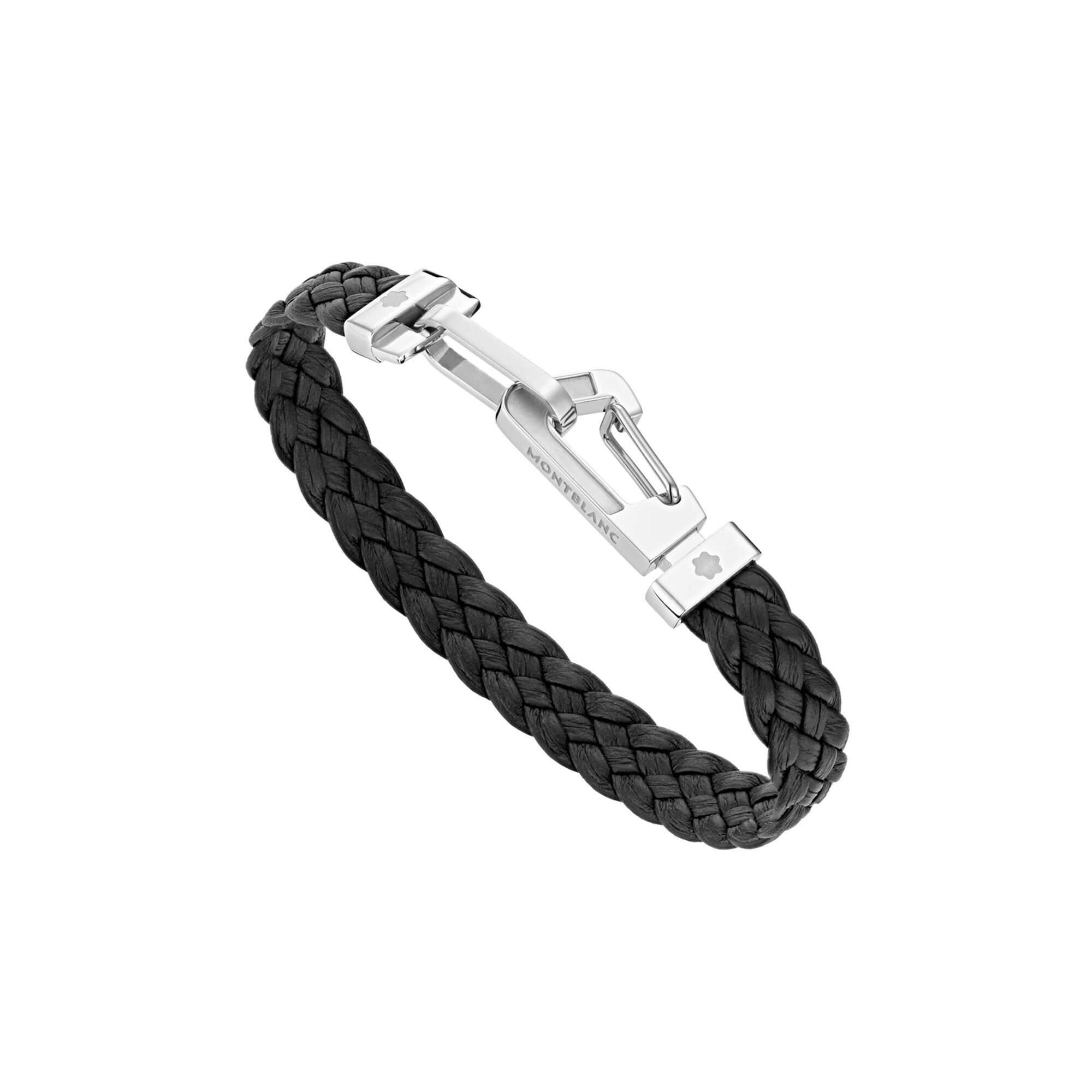 Wrap Me Black Leather and Stainless Steel Bracelet