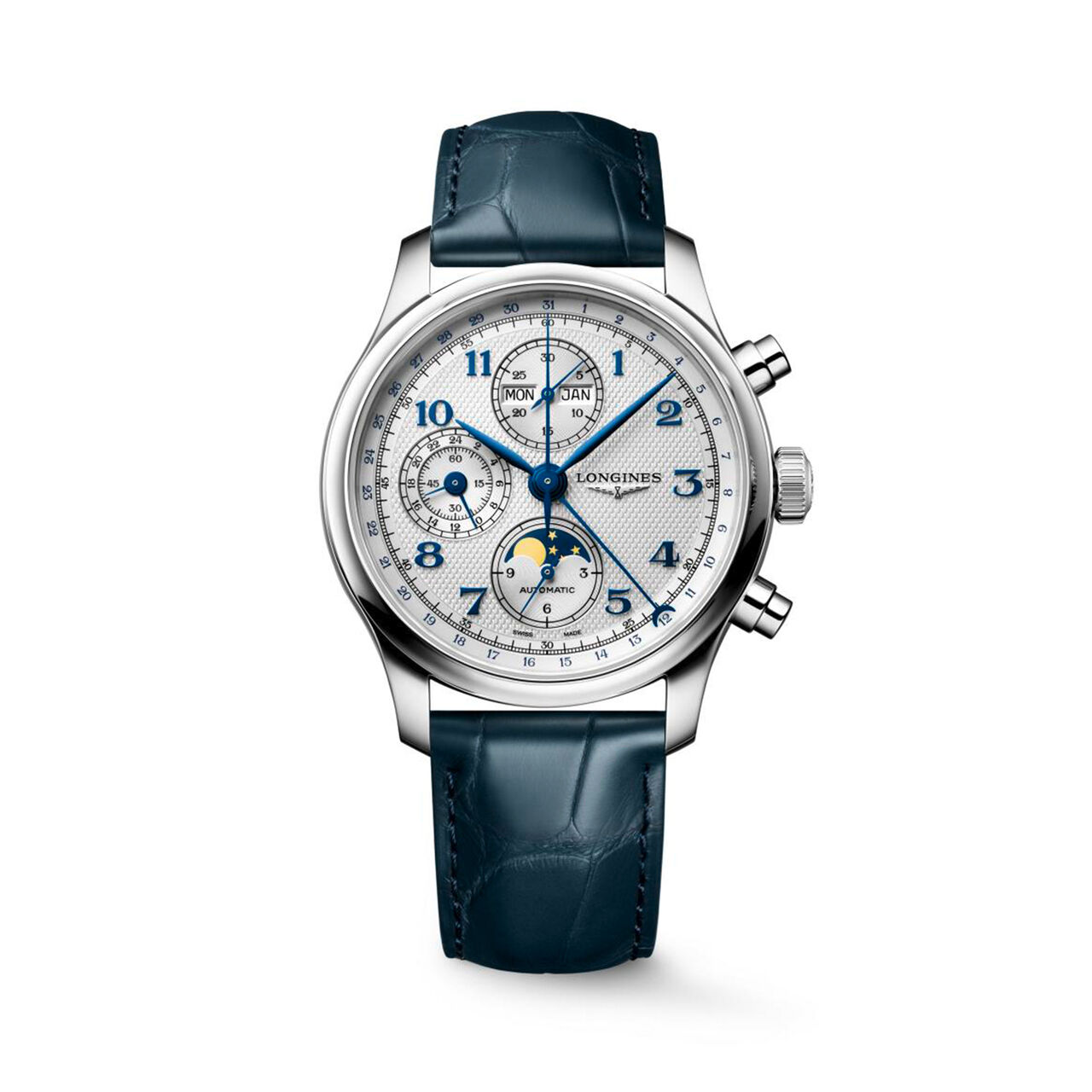 Longines Master Automatic Moonphase Chronograph 41 mm Stainless Steel L2.962.4.73.2 image number 0