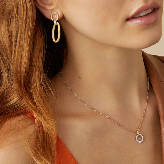 Jaipur Yellow Gold and Diamond Drop Earrings image number 1