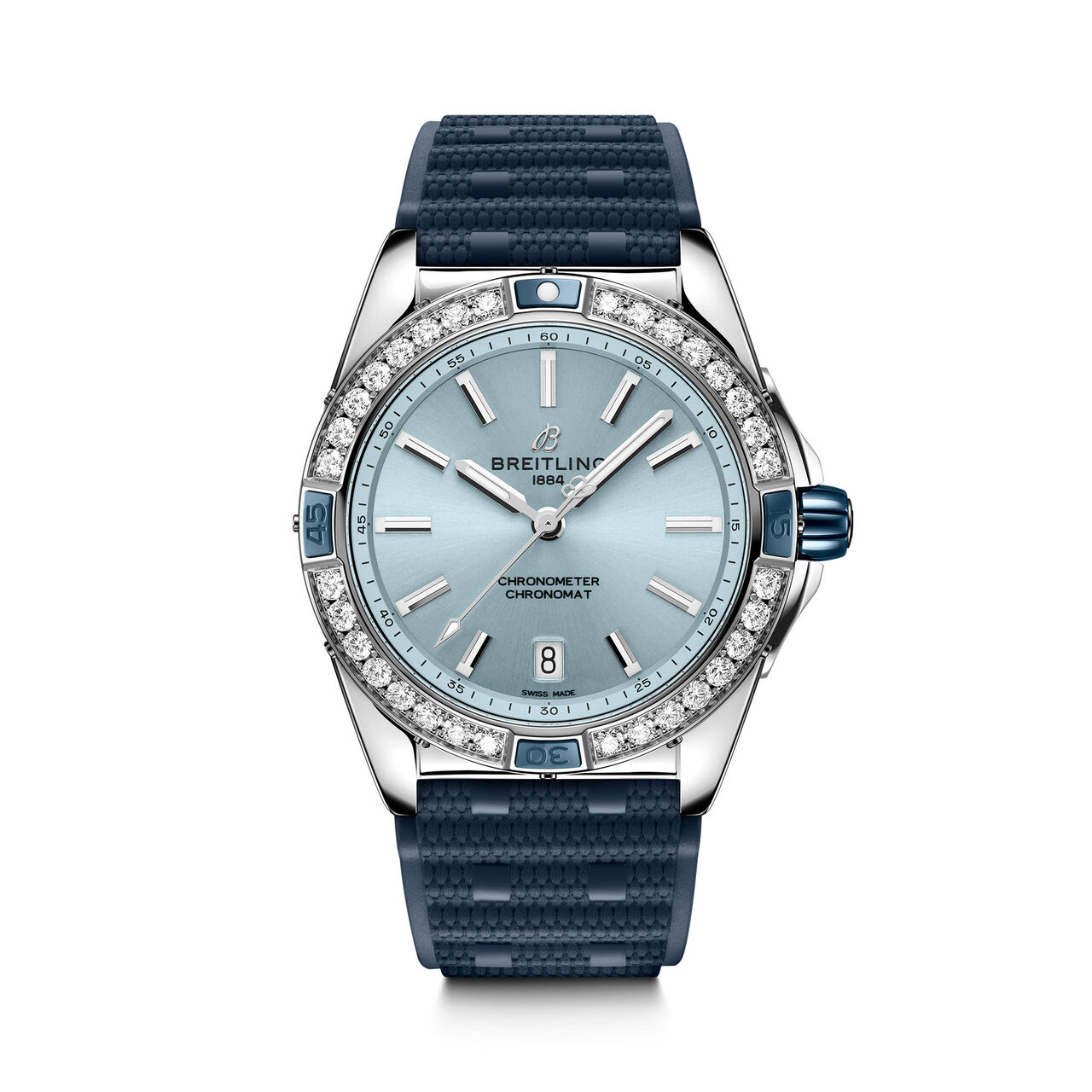Breitling Super Chronomat Automatic 38 Steel Diamond Ice Blue A17356531C1S1 Front image number 0